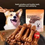 Durable Dog Chew Sticks Green Tea Dental Bones, Teeth Cleaning Snacks for Puppies Small Dogs Teddy Corgi Pet Food