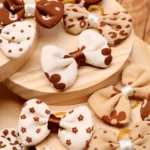 10/20/30PCS Dog Bows With Rubber Bands Handmade Brown Style Puppy Head Flower Handmade Pet Supplies For Dogs Bows Supplies - Image 5