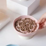 Ceramic Slow Food Bowl, High Footed Cat Bowl, Neck Protection Bowl Not Easy To Knock Over Anti Choking Dog Bowl Pet Supplies - Image 3