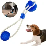 Rubber Suction Cup Dog Ball Pull Rope Interactive Chew Molar Toy Bite Resistant Teeth Clean Pet Play Training Relieve Boredom - Image 2