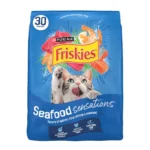 Dry cat food with seafood flavors including salmon tuna and shrimp in 30 lb bag for adult felines
