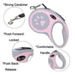 3m 5m Paw Dog Leash For Small Medium Large Dogs Outdoor Lead Walking Puppy Strong Retractable Nylon Rope Yorkies Pet Supplies - Image 3