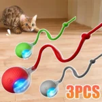 New Cat Interactive Ball Toy Automatic Rolling Ball Faux Tail Rechargeable Smart Pet Electric Toy Dog Cat Training Imitate Mouse