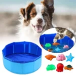 Foldable Cat Pool Toy Play Water Bath Tub for Dogs and Cats Summer Cool Pet Cleaning Basin with Turtle Starfish Octopus Design - Image 6