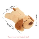 Sleep Aid Dog Heartbeat Toy Anxiety Relief Behavioral Training Lying Dog Fidget Toy Stuffed Animal Soft Puppy Plush Doll - Image 6