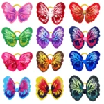 50/100pcs Dog hair accessories Butterfly design Dog Pet hair bows Rubber bands Pet grooming products Fashion Pet Supplies