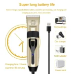 Dog Professional Hair Clipper Electrical Grooming Trimmer for Pets USB Rechargeable Cat Shaver Animals Haircut Machine - Image 3