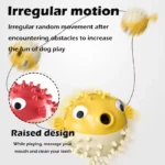 Bouncing Fish Built In Bell Pet Toy Treat Dispensing Chew Ball Molar Interactive Play Toy For Puppy All Size Dogs Relieve Boredo - Image 4