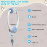 Door Hanging Auto-Rebound Cat Toy, Retractable Kitten Teaser with 3 Colorful Mice, Interactive Pet Play Toy for Indoor Cats - Image 10