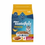Tastefuls Irresistible Gravy Indoor Adult Dry Cat Food, Salmon, 5lb Bag