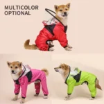 Pet Dog Raincoat The Dog Face Pet Clothes Jumpsuit Waterproof Dog Jacket Dogs Water Resistant Clothes for Dogs Pet Coat - Image 2