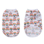 Breathable Dog Clothes For Small Medium Dogs Cats Summer Creative Rainbow Print Puppy Vest T-shirt Schnauzer Pug Pet Costume - Image 5