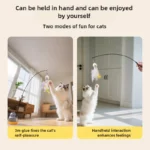 Cat Funny Cat Stick Steel Wire Long Pole Feather Cute Cat Toy Kitten Fishing Rotating Self-pleasure Relief Pet Toy - Image 6
