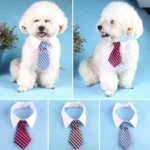 2023 Dog Cat Grooming Cat Striped Bow Tie Animal Striped Bow Tie Collar Pet Adjustable Christmas Cat Collar Pet Collar - Image 5