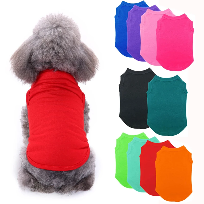 kf-Sed1e28ffbb174c49b85c2e98fcfb9997i XS-3XL Blank Dog T Shirt Summer Cotton Dog Vest Shirt for Small Medium Large Dogs Yorkie Pitbull Clothes Pet Apparel - Image 1