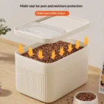 Hot-Selling High Quality Eco-Friendly Plastic Stackable Pet Dog Cat Food Storage Container Moisture-Proof Sealed - Image 2