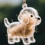 Transparent Dog Hair Storage Container Adorable Pet Keepsake Capsule Pendant for Pet Master Mother Father DIY Memorial Keychain - Image 3