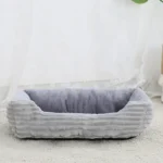 Bed for Dog Cat Pet Square Plush Kennel Medium Small Dog Sofa Bed Cushion Pet Calming Dog Bed House Pet Supplies Winter - Image 5