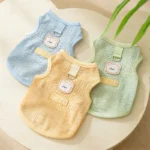 Summer Dog Clothes Bear Print Dog Vest Chihuahua French Bulldog Thin Breathable Shirt Sun Protection Puppy Outfit Pet Costume