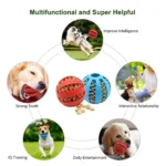 Dog Food Ball Pet Dog Toy Interactive Rubber Balls for Small Large Dogs Puppy Cat Chewing Toys Pet Tooth Cleaning Snack Ball - Image 4