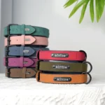 Personalized PU Leather Dog Collar Soft Padded Pet Dog Collars Engraved Name Paw Durable Necklace for Small Medium Large Dogs