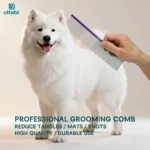 Oitabi Pet Comb Stainless Steel Long Teeth Comb for Dogs & Cats Pet Hair Comb for Home Grooming Kit Removes Knots Mats & Tangles - Image 5