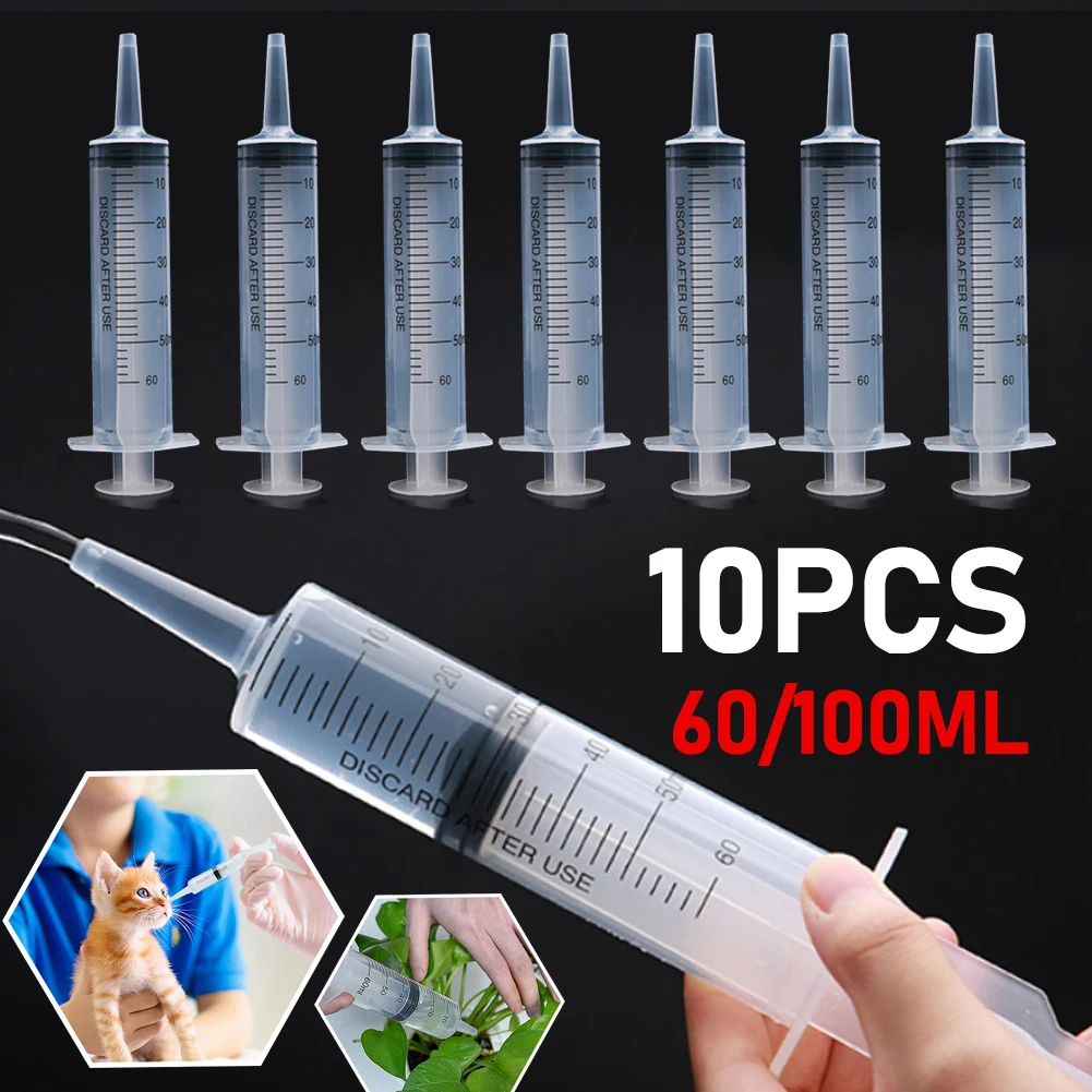 kf-Sf01790fb6761464eab0c991ad648026fZ Plastic Reusable Nutrient Syringe 60ml 100ml Measuring Liquid Glue Health Without Needle For Water Refilling Animal Food Feeding - Image 1