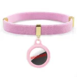 Fashion AirTag Cat Collars Elastic Dogs Kitten Collar with Silicone AirTag Holder GPS Tracker Collars Adjustable Pet Supplies - Image 5