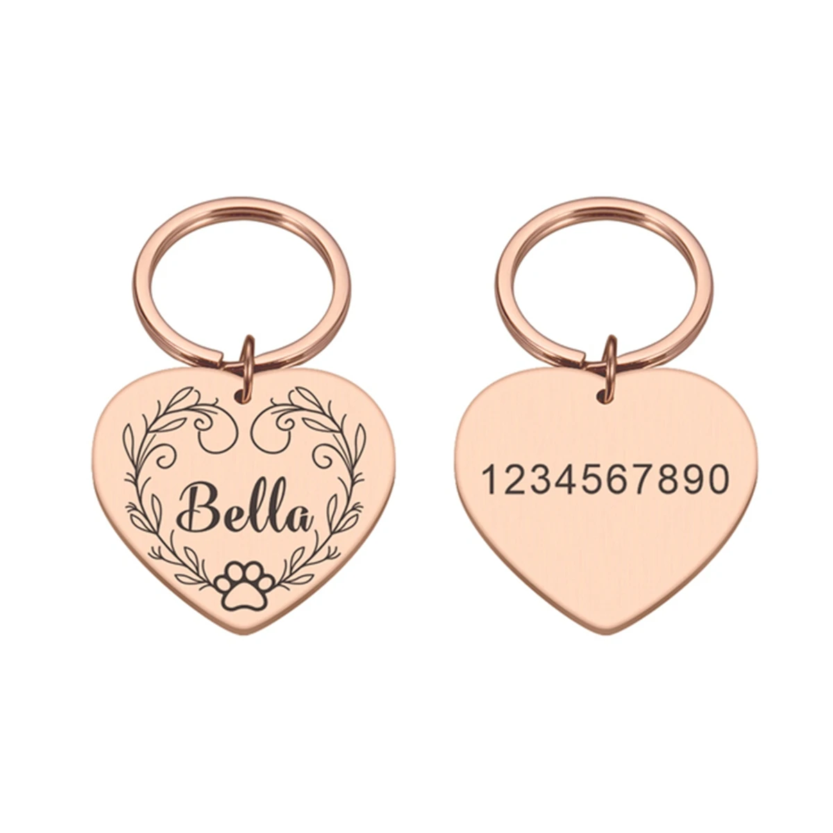 kf-Sf0e29624873b48be8929061d4b8b20e5i 1 pc nice Dog paw prints and vine Customized Text Cat Dog ID Tag Name with Cute Symbols Customized Pet Print Medal - Image 1