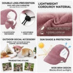 Dog Sun Hat For Small Large Dogs Cats Adjustable Pet Baseball Cap with Ear Hole Windproof Corduroy Puppy Visor Hat Pets Supplies - Image 3
