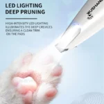 Pet Dog Electric Groomer Trimmer with LED Light Waterproof Pet Foot Hair Trimmer Low Noise Cat Dog Face Foot Ear Hip Paw Shaver - Image 2