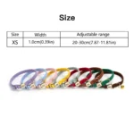Personalized Engraved Cat Collar Adjustable Size Metal Buckle with Bell Custom Pet Name and Telephone Number - Image 2
