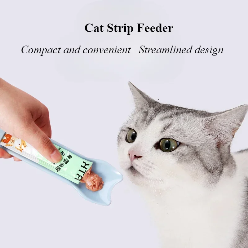 kf-Sf1ad43b4965c484a81addc59d4b9578bc 1pc New Cat Strip Feeder Cat Strip Scoop Squeezer No Dirty Hands Pet Meat Puree Snacks Cat Food Feeding Scoop Pet Supplies - Image 1