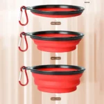 Dog Folding Bowl Portable Dog Travel Bowl Dog Food Water Bowl for Outdoor Walking with Carabiner Food Water Container - Image 5