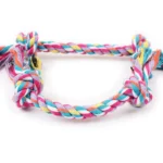 Random Color Pet Dog Toy Bite Rope Double Knot Cotton Rope Funny Cat Toy Bite Resistant and Sharp Teeth Pet Supplies Puppy Toys - Image 3