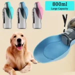 800ml large capacity dog outdoor pet water cup portable accompanying cup folding flip water feeder outdoor water bottle supplies - Image 3