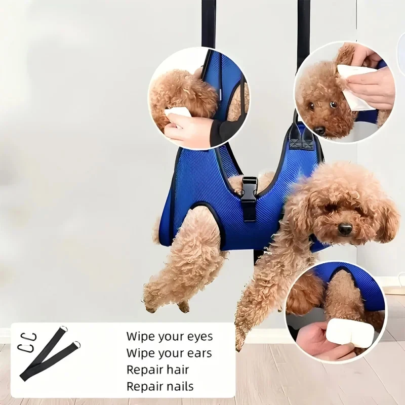 kf-Sf28d11d1605e4fd1829059a21332a98cQ Dog Cat Grooming Hammock Fixed Bath Bag for Nail Cutting Anti Scratch Cat Trimming Restraint Bag Cat Beauty Hanging RestraintBag - Image 1