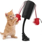 1×Paw Punch Cat Boxing Toy Cat Punching Bag with Boxing Gloves-Interactive Exercise Toy Indoor Play Durable Suction Cup Activity - Image 5