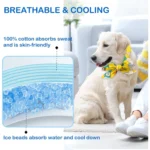 Reusable Pet Cooling Neck Wrap, Summer Cartoon Ice Collar for Dogs Cats, Heat Relief Cold Scarf for Outdoor Walk - Image 3