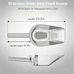 Dog Food Scoop Stainless Steel with Long Handle, Precise Dog Food Measuring Cup 1, 3/4, 1/2, 1/4 Cup, Pet Scoop for Dogs, Cats - Image 3