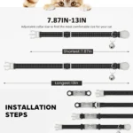 Personalized Cat Collar with Bell Safety Buckle Customized Nametag Puppy Kitten Necklace Free Engraved name ID tag Nameplate - Image 2
