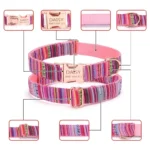 Personalized Dog Collar with Engraved Metal Buckle - Custom Name & Phone Number - Adjustable for Small, Medium, Large Breeds - Image 4