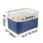 Personalized Dog Toy Basket Free Print Pet Storage Box DIY Custom Dog Name Toys Clothes Accessories Foldable Organize Storage - Image 6