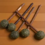 1Pcs Catnip Lollipop Natural Silvervine Stick Cat Chew Toy Teeth Cleaning Interactive Kitten Treat Ball