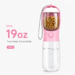 Portable Dog Cat Water Bottle with Food Container, Leak Proof Outdoor Pet Water Dispenser for Dogs Walking Hiking Travel - Image 8