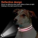 Reflective Dog Collar For Medium Large Dogs Soft Neoprene Padded Nylon Sturdy Adjustable Pets Collar for Medium Large Dogs - Image 3