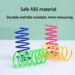 4pcs Kitten Cat Toys Wide Durable Heavy Gauge Cat Spring Toy Colorful Springs Cat Pet Toy Coil Spiral Springs Pet Intera - Image 3