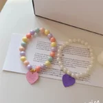 Heart Pendant Pet Pearl Collar Colorful Beads Dog Necklace Cat Collar Puppy Accessories Dog Chain Chihuahua Pet Wedding Jewelry - Image 5