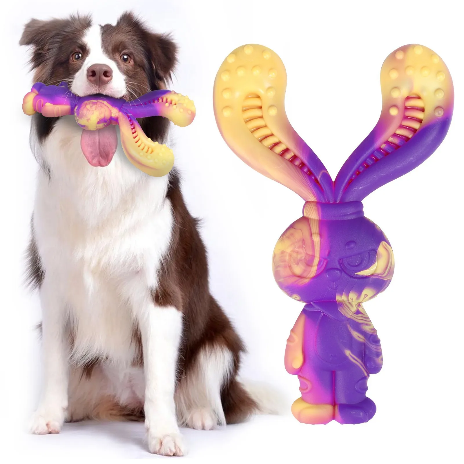 kf-Sf7388284c71e44a0af7c70b9779e1072I Durable Dog Toys Beef Flavor Animal Shaped Tough Game Toy for Anxiety Relief, Training & Interactive Play,Indoor Outdoor Use - Image 1