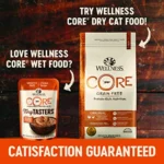 Wellness CORE Tiny Tasters Pate Adult Wet Cat Food, Natural, Protein Rich, Grain Free, Tuna Recipe, 1.75 oz, Pack of 12 Pouches - Image 6
